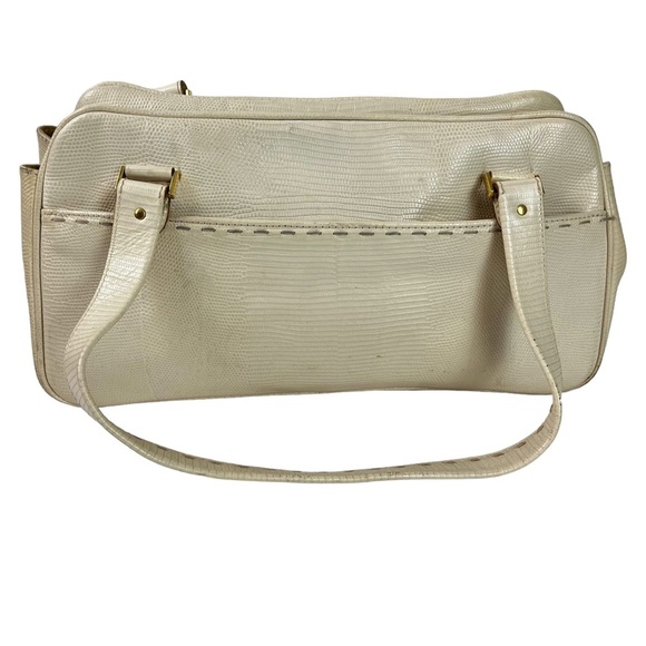 KATE SPADE NEW YORK Genuine Leather Cream Ivory Satchel Handbag Purse Tote - Picture 1 of 16